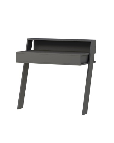 Scrivania da parete Cowork antracite con cassetto 94 cm.