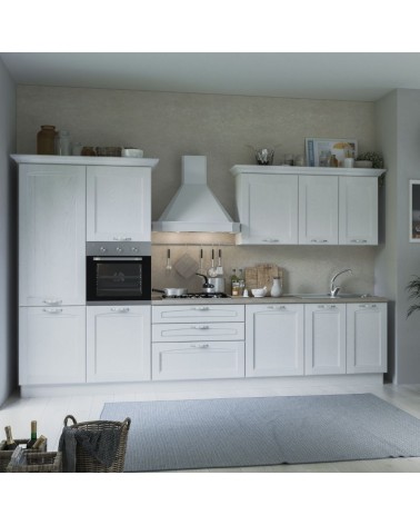 Cucina Sara Alma 360 bianca top ceramica sinistra con lavastoviglie