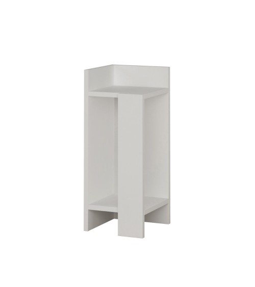 Tavolino comodino di design Elos bianco 27x25x60h sinistro