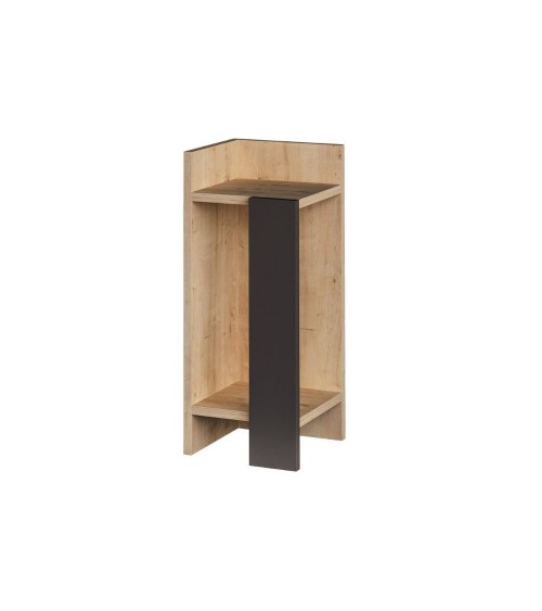 Tavolino comodino di design Elos rovere oak pannello antracite 27x25x60h sinistro