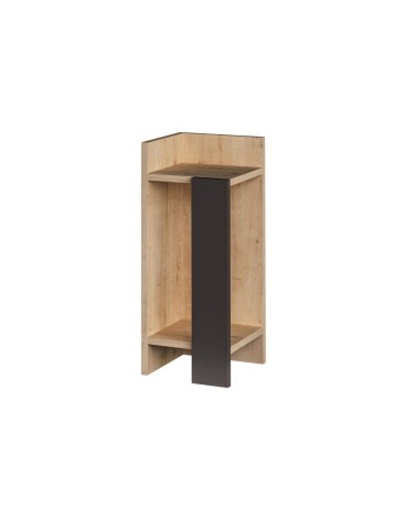 Tavolino comodino di design Elos rovere oak pannello antracite 27x25x60h sinistro