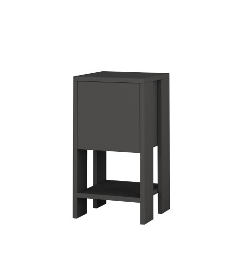 Comodino Ema antracite anta ribalta 30x30x55h