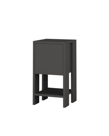Comodino Ema antracite anta ribalta 30x30x55h