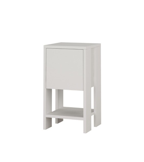 Comodino Ema bianco anta ribalta 30x30x55h
