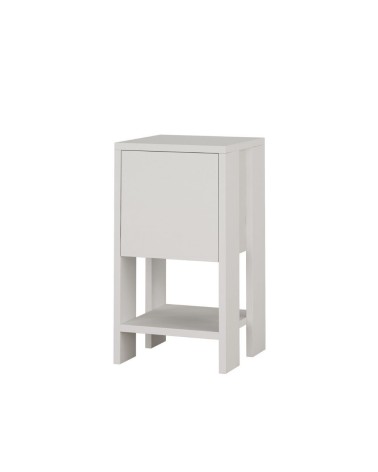Comodino Ema bianco anta ribalta 30x30x55h