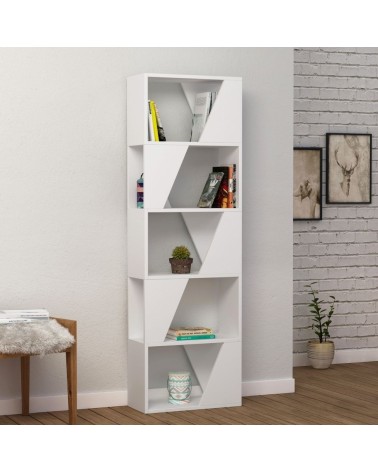 Libreria Frame bianca 5 ripiani 54x168