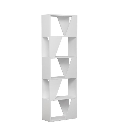 Libreria Frame bianca 5 ripiani 54x168