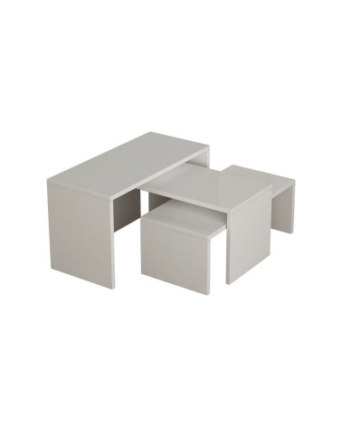 Tris tavolini da salotto Kanta bianco