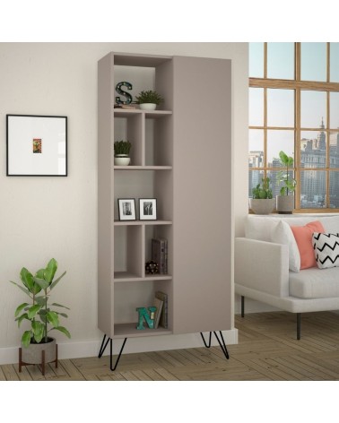 Libreria Jedda tortora con anta  80,6x191