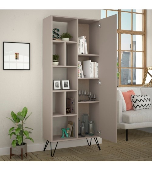 Libreria Jedda tortora con anta  80,6x191