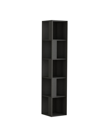 Libreria angolare Piano antracite 5 ripiani 31,4x31,4x158,9