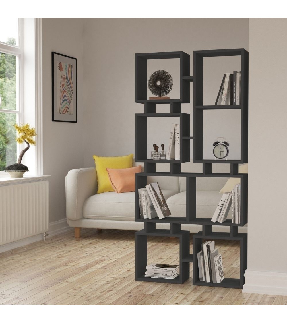 Libreria bifacciale Rail  antracite 79x166,5