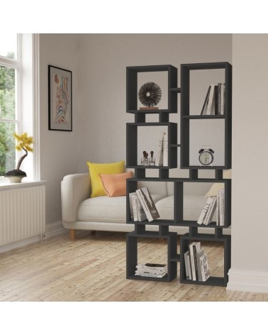 Libreria bifacciale Rail  antracite 79x166,5