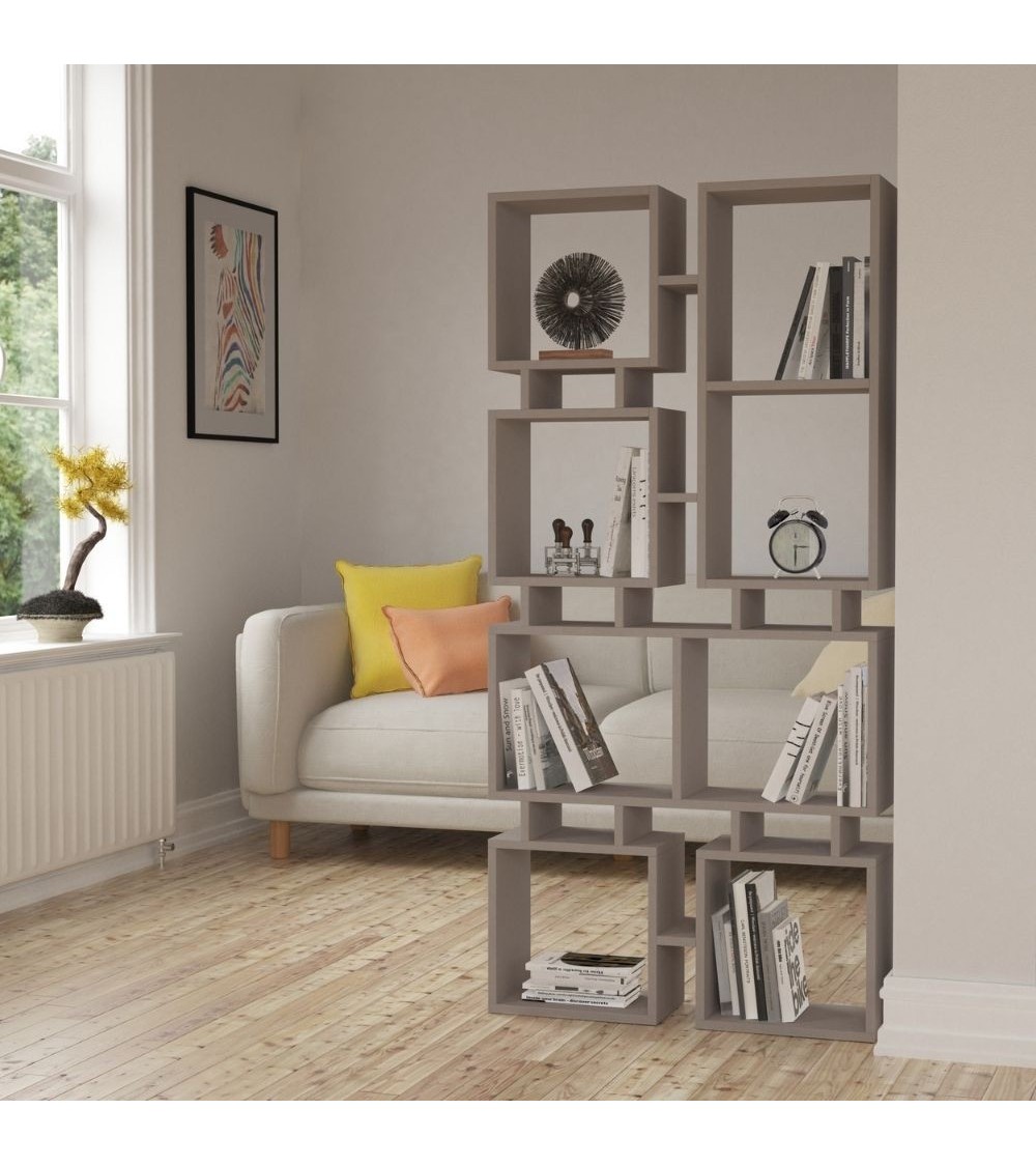 Libreria bifacciale Rail tortora 79x166,5