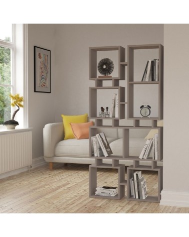 Libreria bifacciale Rail tortora 79x166,5
