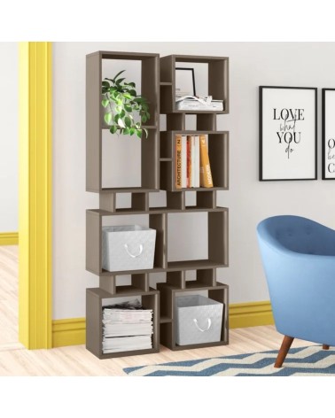 Libreria bifacciale Rail tortora 79x166,5