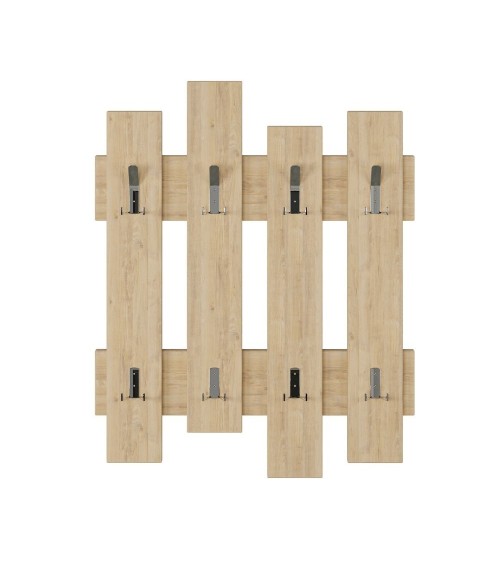 Appendiabiti a muro Wave rovere 8 ganci