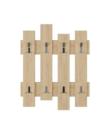 Appendiabiti a muro Wave rovere 8 ganci