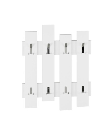 Appendiabiti a muro Wave bianco 8 ganci