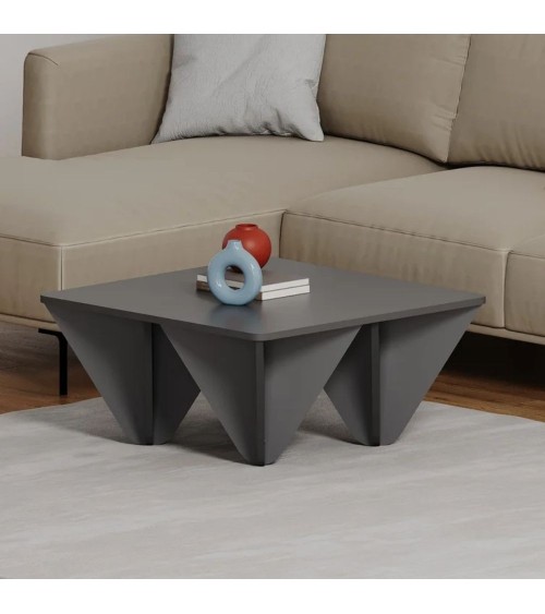 Tavolino da salotto Diamond quadrato antracite
