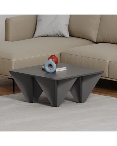 Tavolino da salotto Diamond quadrato antracite