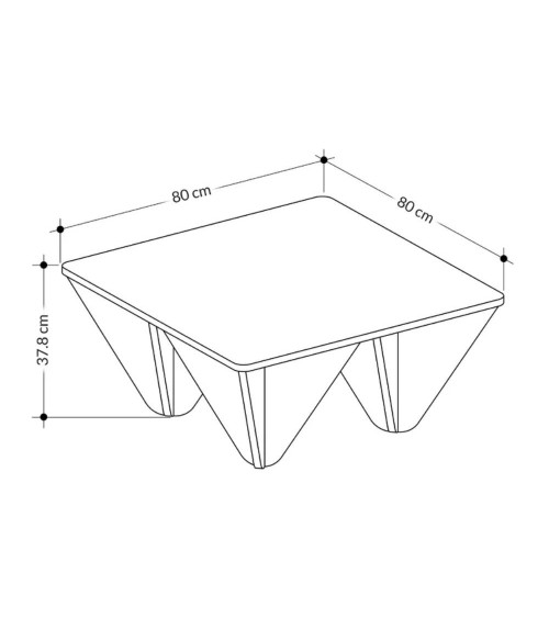 Tavolino da salotto Diamond quadrato antracite
