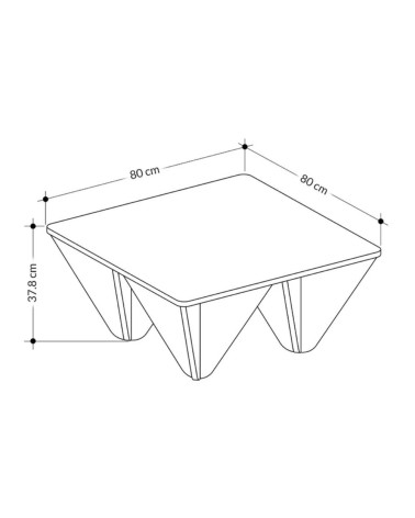 Tavolino da salotto Diamond quadrato antracite