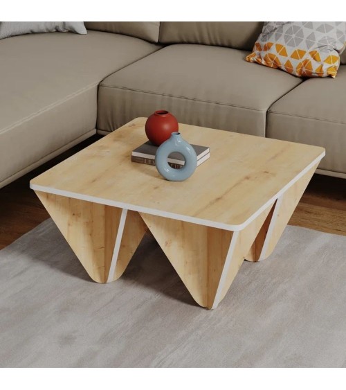 Tavolino da salotto Diamond quadrato rovere