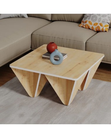 Tavolino da salotto Diamond quadrato rovere