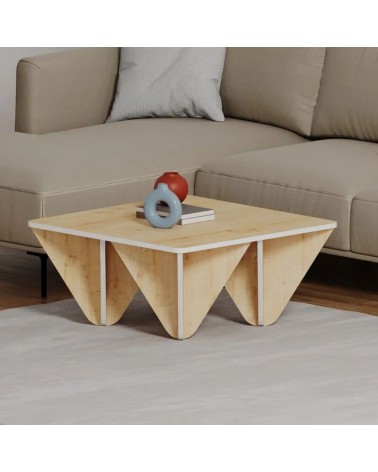 Tavolino da salotto Diamond quadrato rovere