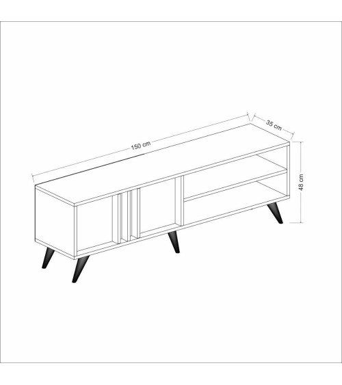 Porta Tv Rilla 150 noce antracite