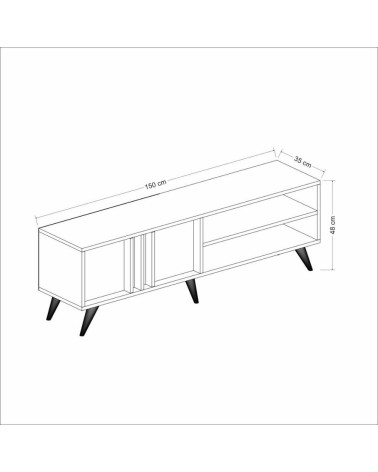 Porta Tv Rilla 150 noce antracite
