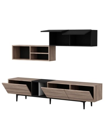 Parete attrezzata  Diany 195 rovere antracite