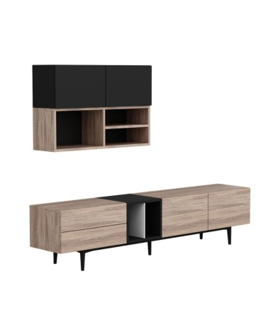 Parete attrezzata  Diany 195 rovere antracite