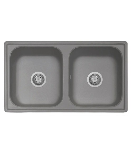 Samet Lavello 86x50 2 vasche Granitovero862vcrp croma