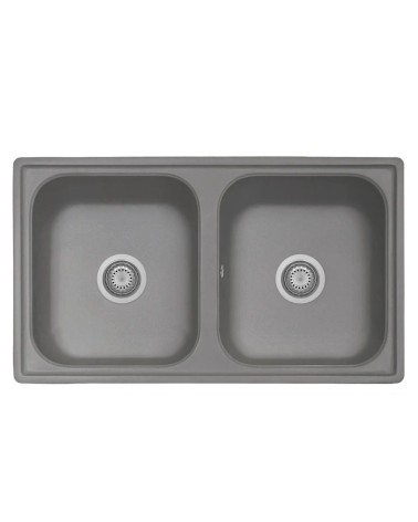 Samet Lavello 86x50 2 vasche Granitovero862vcrp croma