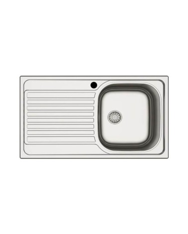Lavello incasso cucina MP861VSX acciaio 86x50 cm una vasca e gocciolatoio sinistro