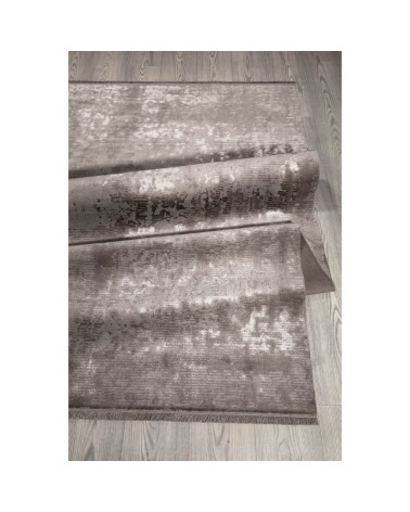 Tappeto antiscivolo vintage bambù colore grigio 120x180