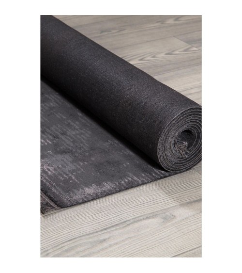 Tappeto antiscivolo vintage bambù colore antracite 160x230