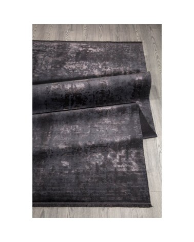 Tappeto antiscivolo vintage bambù colore antracite 120x180