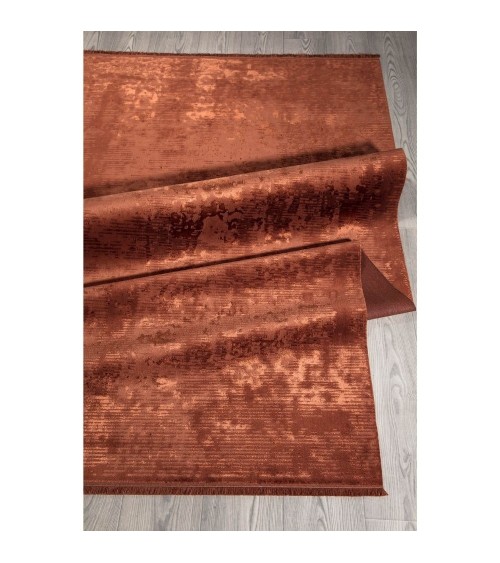 Tappeto antiscivolo vintage bambù colore arancione tabacco 160x230