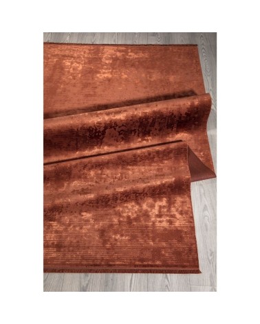 Tappeto antiscivolo vintage bambù colore arancione tabacco 160x230