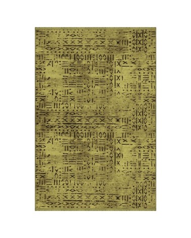 Tappeto ciniglia antiscivolo Vadi verde decorazione geometrica 120x180