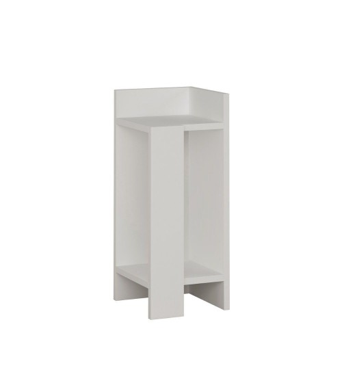 Tavolino comodino di design Elos colore bianco 27x25x60h destro