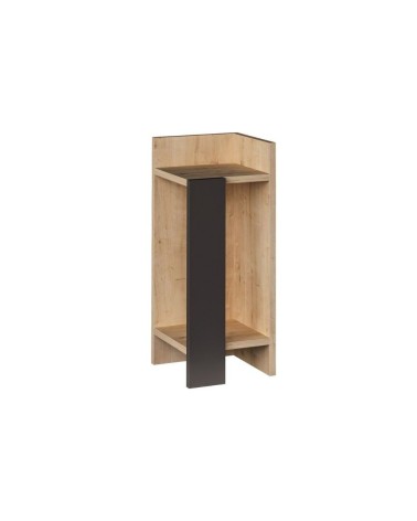Tavolino comodino di design Elos colore rovere oak pannello antracite 27x25x60h destro
