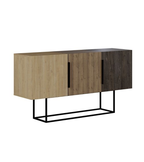 Madia Tontini 3 ante colore rovere noce e dark coffe 150 cm