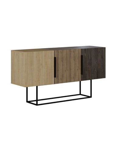 Madia Tontini 3 ante colore rovere noce e dark coffe 150 cm