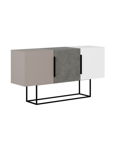 Madia Tontini 3 ante colore tortora cemento bianco 150 cm
