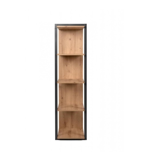 Libreria Denver 31 a cubi colore rovere quercia con profili antracite