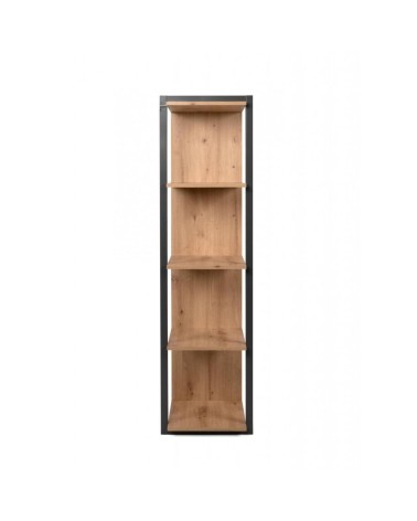 Libreria Denver 31 a cubi colore rovere quercia con profili antracite